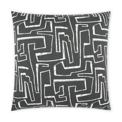 D.V. KAP HOME   22" x 22" Outdoor Theon Pillow - Onyx Modern, Abstract, Geometric    - OD-450-O-2222