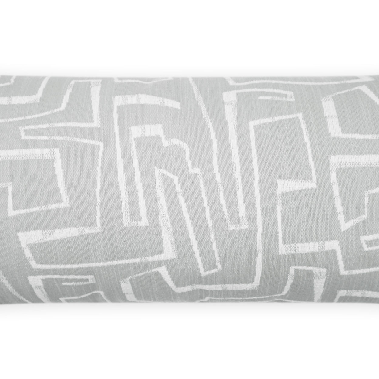 D.V. KAP HOME   12" x 24" Outdoor Theon Lumbar Pillow - Grey Modern, Abstract, Geometric    - OD-451-G-1224