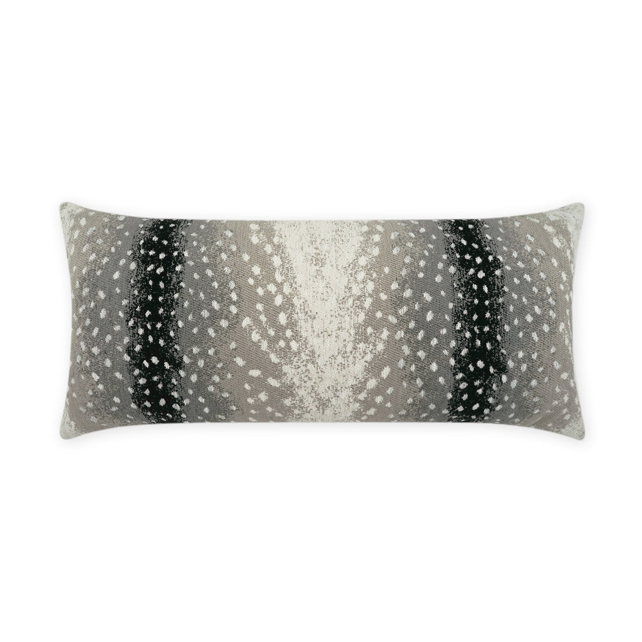 D.V. KAP HOME   12" x 24" Outdoor Cerbiatta Lumbar Pillow - Onyx Animal, Traditional     - OD-453-O-1224