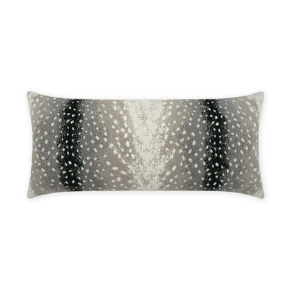 D.V. KAP HOME   12" x 24" Outdoor Cerbiatta Lumbar Pillow - Onyx Animal, Traditional     - OD-453-O-1224