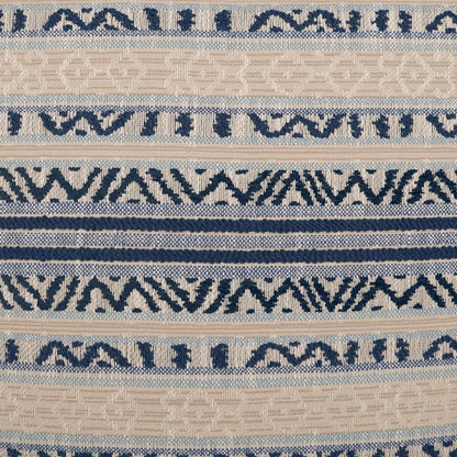 D.V. KAP HOME   22" x 22" Outdoor Motiva Pillow - Azure Global, Farmhouse, Stripes    - OD-456-A-2222