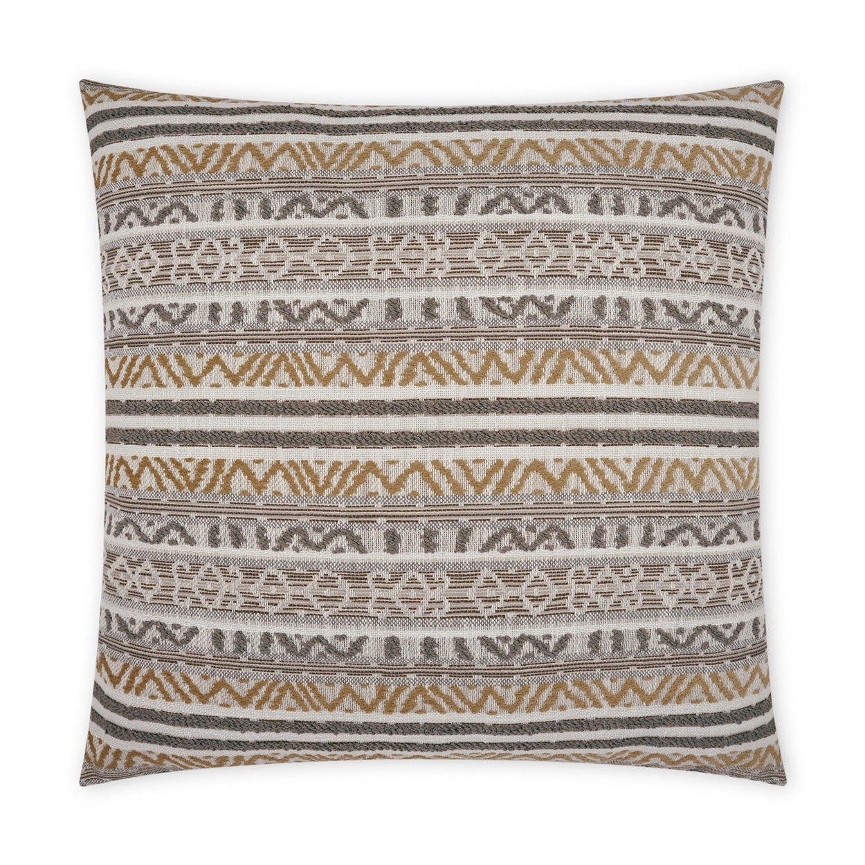 D.V. KAP HOME   22" x 22" Outdoor Motiva Pillow - Birch Global, Farmhouse, Stripes    - OD-456-B-2222
