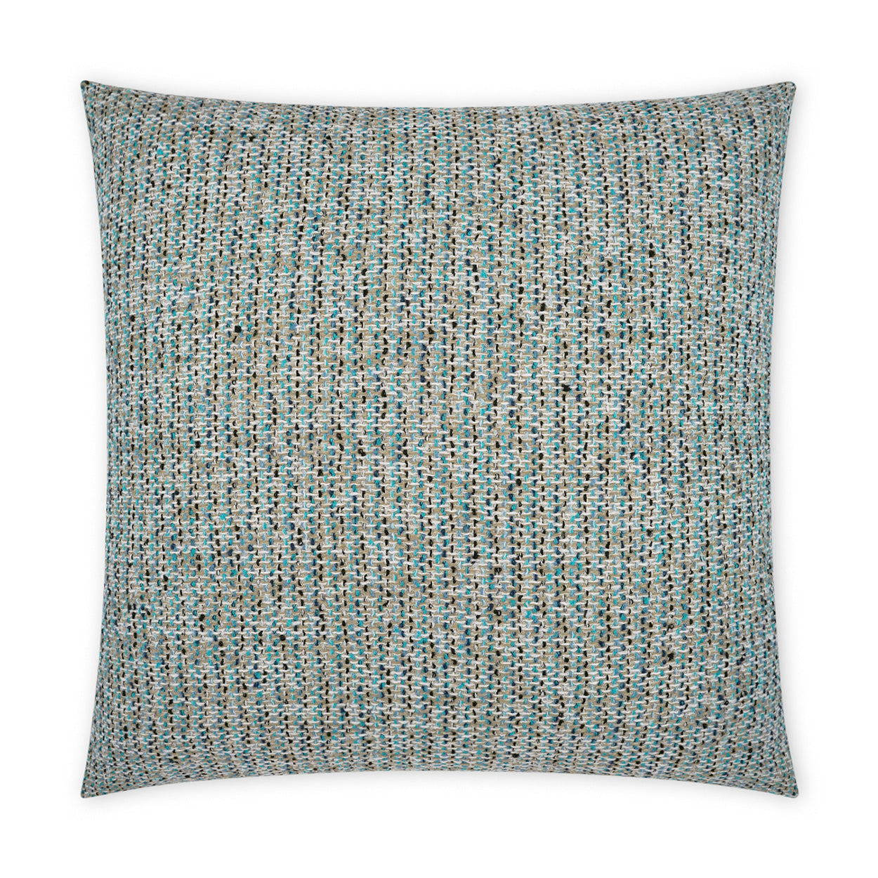 D.V. KAP HOME   22" x 22" Outdoor Particle Pillow - Blue Textured, Farmhouse, Stripes    - OD-459-B-2222