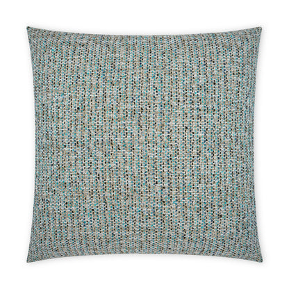 D.V. KAP HOME   22" x 22" Outdoor Particle Pillow - Blue Textured, Farmhouse, Stripes    - OD-459-B-2222