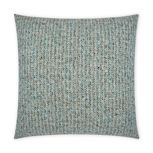 D.V. KAP HOME   22" x 22" Outdoor Particle Pillow - Blue Textured, Farmhouse, Stripes    - OD-459-B-2222