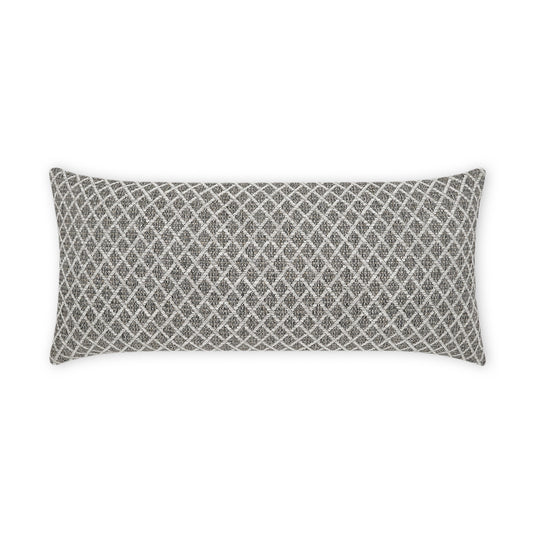 D.V. KAP HOME   12" x 24" Outdoor Ambree Lumbar Pillow - Ebony Traditional    - OD-462-E-1224