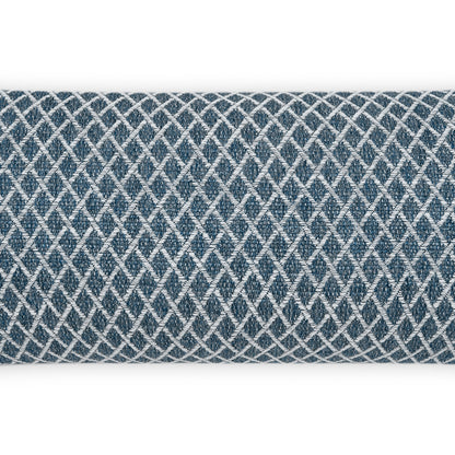 D.V. KAP HOME   12" x 24" Outdoor Ambree Lumbar Pillow - Indigo Traditional    - OD-462-I-1224