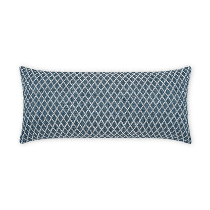 D.V. KAP HOME   12" x 24" Outdoor Ambree Lumbar Pillow - Indigo Traditional    - OD-462-I-1224