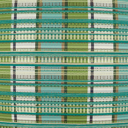 D.V. KAP HOME   22" x 22" Outdoor Conch Pillow - Tahiti Plaid - Check, Western Chic    - OD-463-T-2222