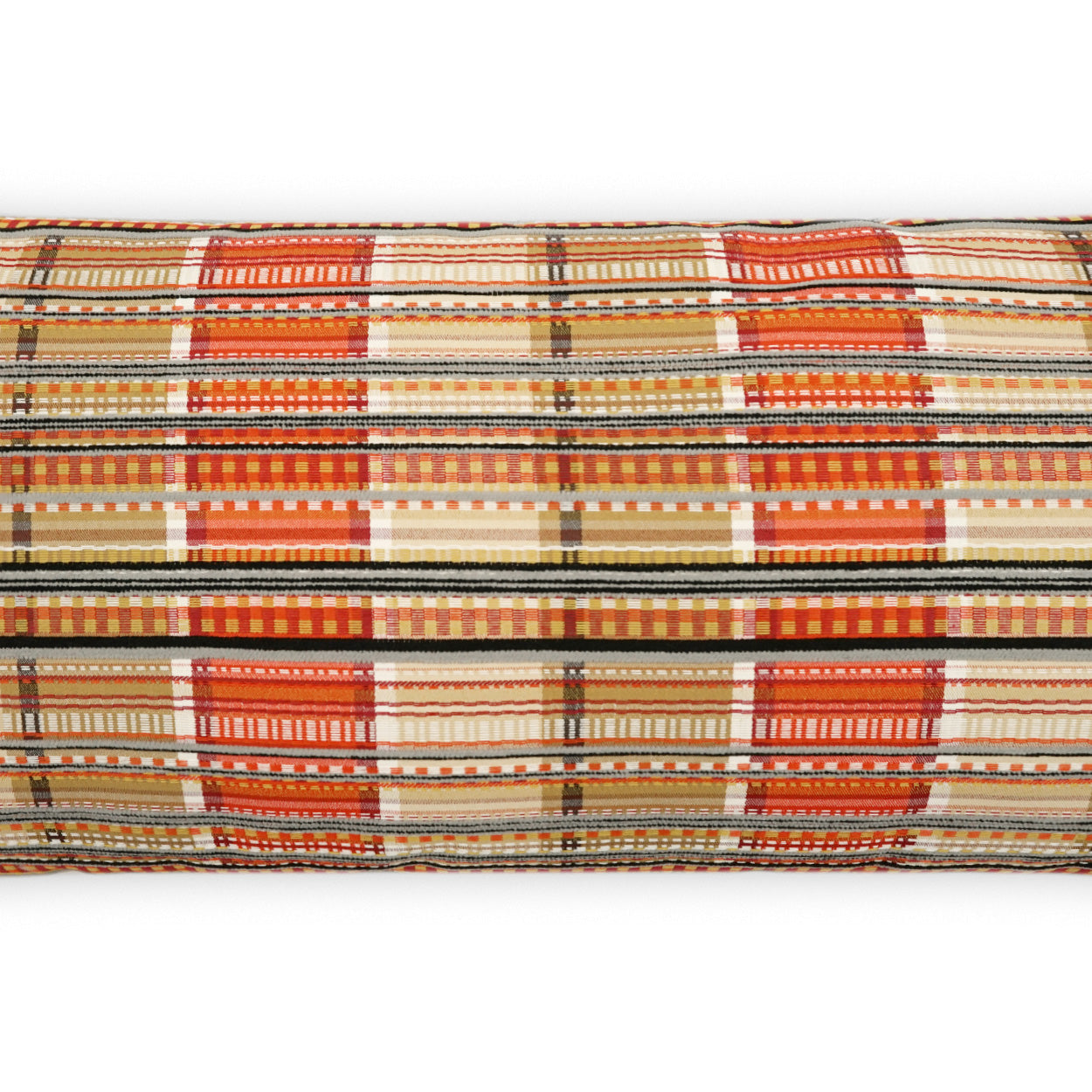 D.V. KAP HOME   12" x 24" Outdoor Conch Lumbar Pillow - Adobe Plaid - Check, Western Chic    - OD-464-A-1224