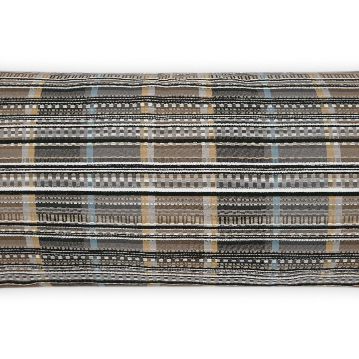 D.V. KAP HOME   12" x 24" Outdoor Conch Lumbar Pillow - Zinc Plaid - Check, Western Chic    - OD-464-Z-1224