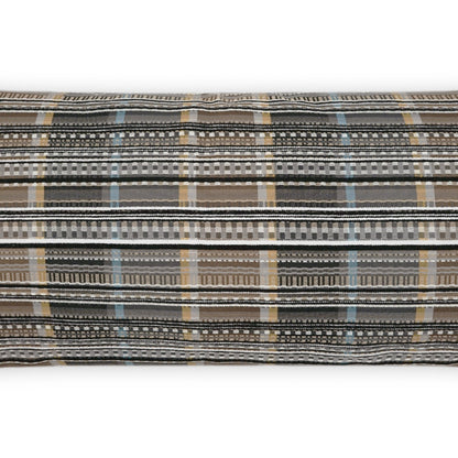 D.V. KAP HOME   12" x 24" Outdoor Conch Lumbar Pillow - Zinc Plaid - Check, Western Chic    - OD-464-Z-1224