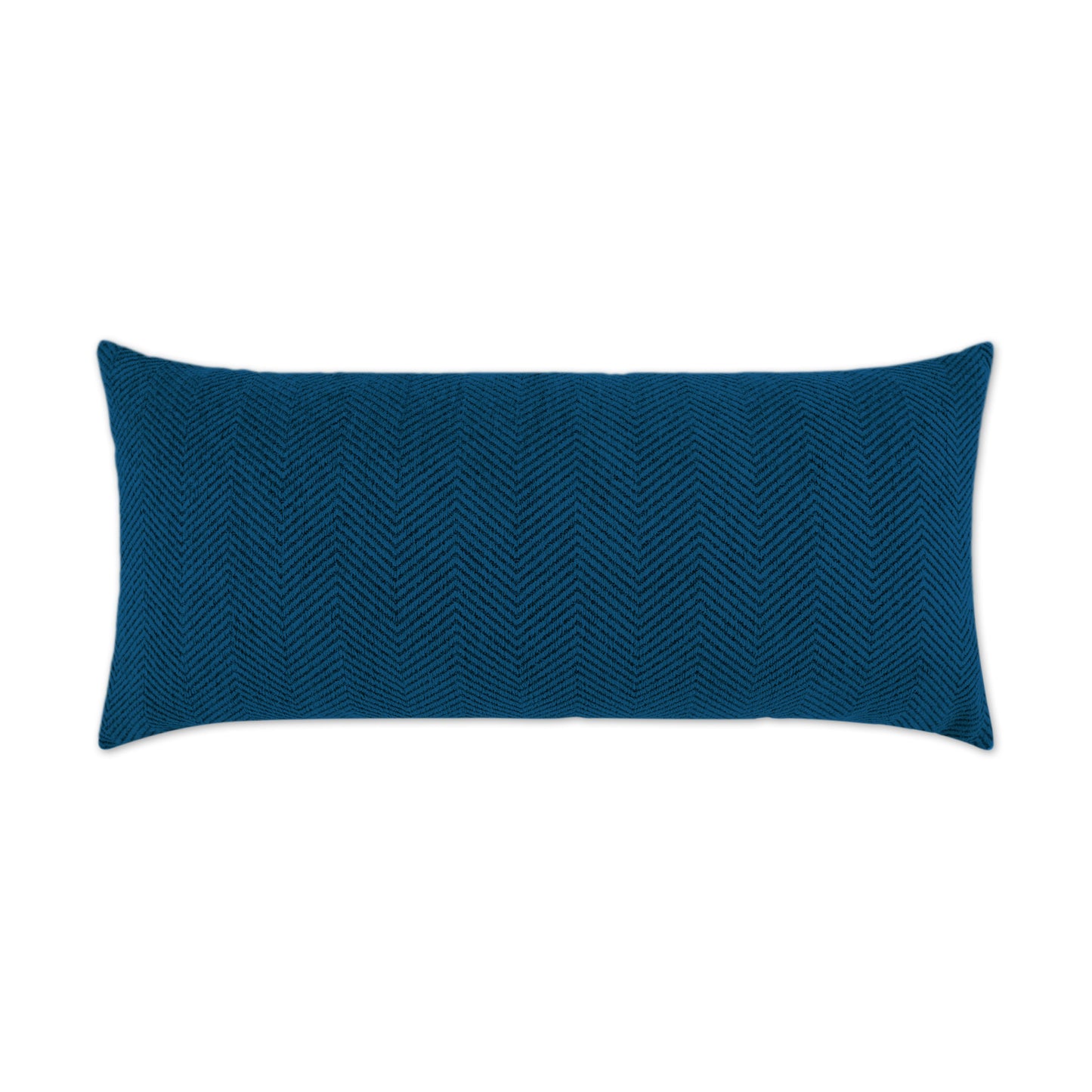 D.V. KAP HOME   12" x 24" Outdoor Justify Lumbar Pillow - Indigo Chevron, Solid    - OD-466-I-1224