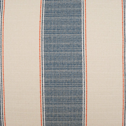 D.V. KAP HOME   22" x 22" Outdoor Tampa Pillow - Blue Stripes, Farmhouse    - OD-467-B-2222