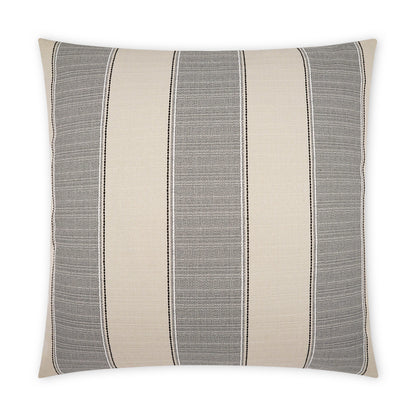 D.V. KAP HOME   22" x 22" Outdoor Tampa Pillow - Linen Stripes, Farmhouse    - OD-467-L-2222
