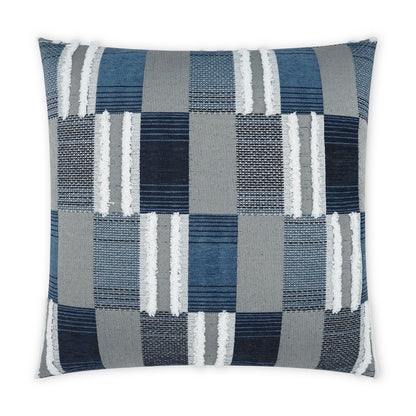 D.V. KAP HOME   12" x 24" Outdoor Mickey Pillow - Indigo Geometric, Modern, Global    - OD-471-I-2222
