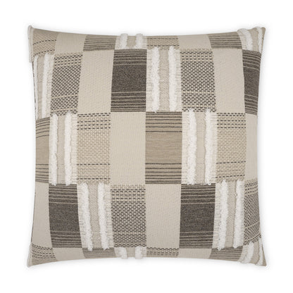 D.V. KAP HOME   12" x 24" Outdoor Mickey Pillow - Taupe Geometric, Modern, Global    - OD-471-T-2222