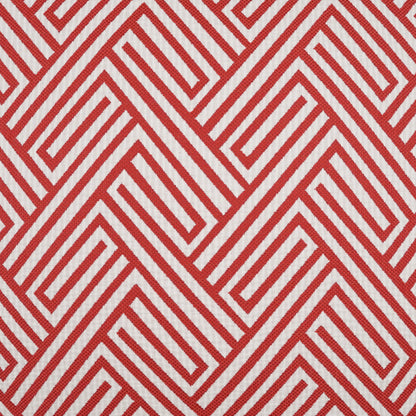 D.V. KAP HOME   22" x 22" Outdoor Mandros Pillow - Coral Chevron, Geometric, Traditional    - OD-475-C-2222