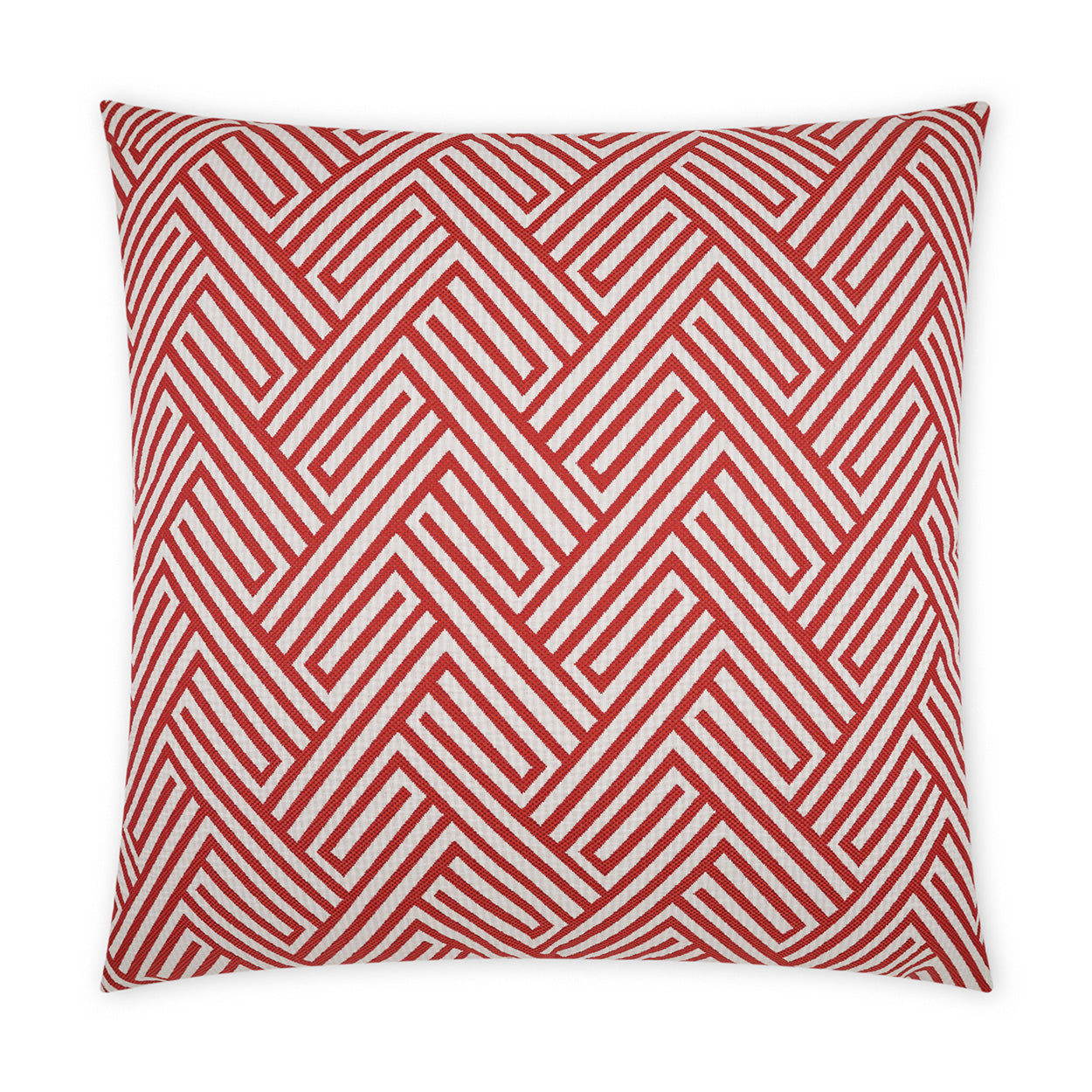 D.V. KAP HOME   22" x 22" Outdoor Mandros Pillow - Coral Chevron, Geometric, Traditional    - OD-475-C-2222