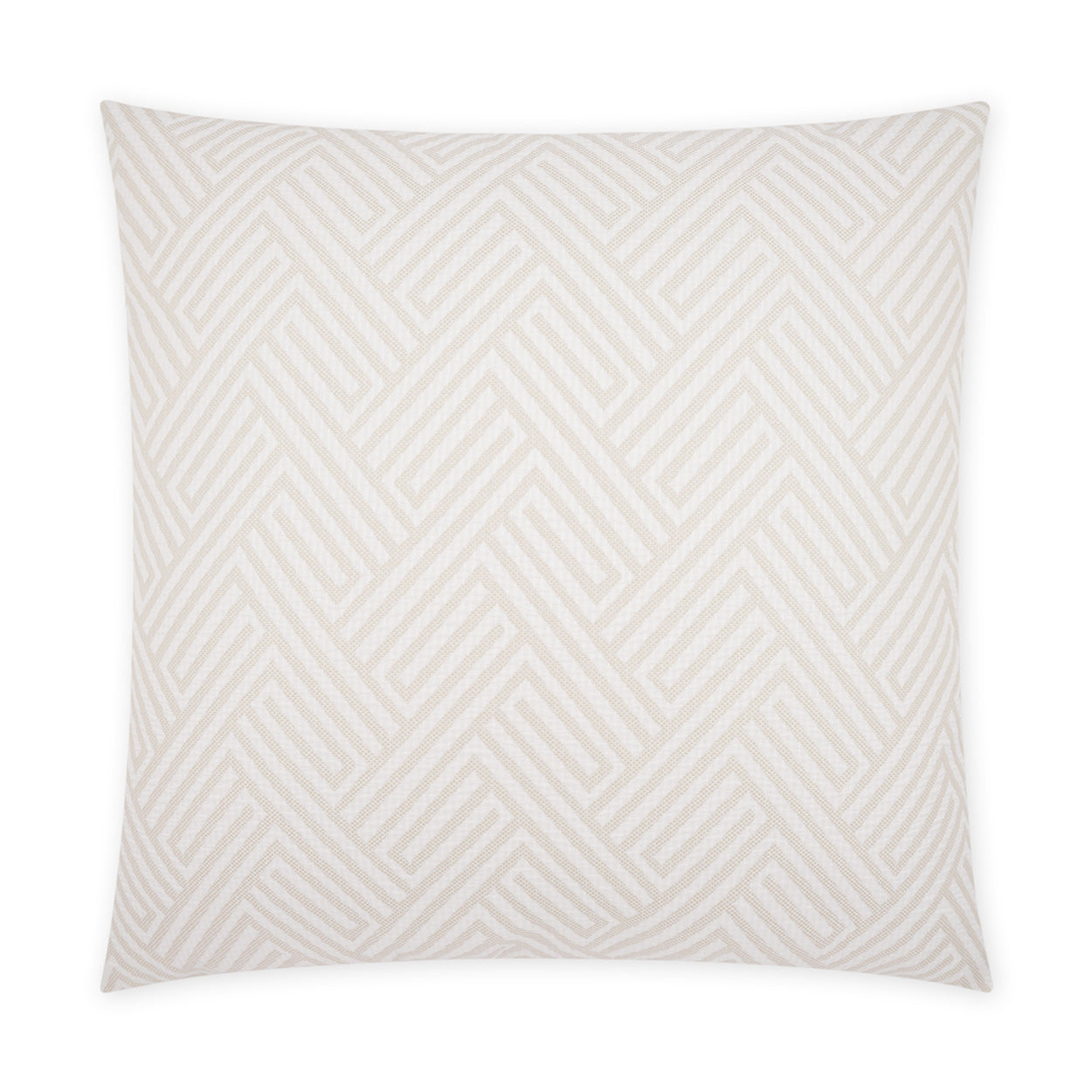 D.V. KAP HOME   22" x 22" Outdoor Mandros Pillow - Ivory Chevron, Geometric, Traditional    - OD-475-I-2222
