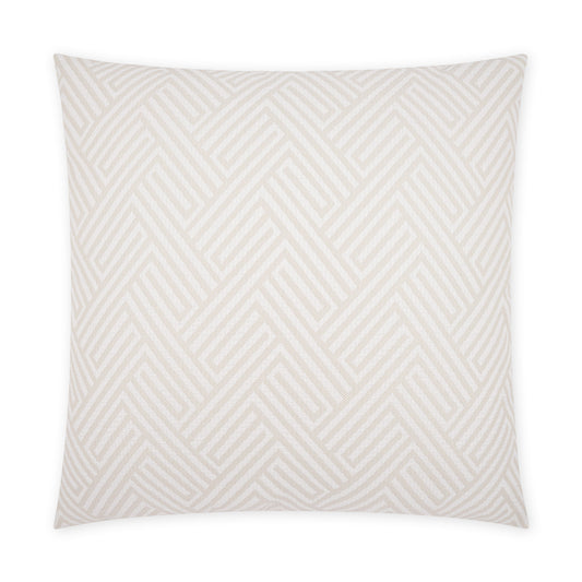 D.V. KAP HOME   22" x 22" Outdoor Mandros Pillow - Ivory Chevron, Geometric, Traditional    - OD-475-I-2222