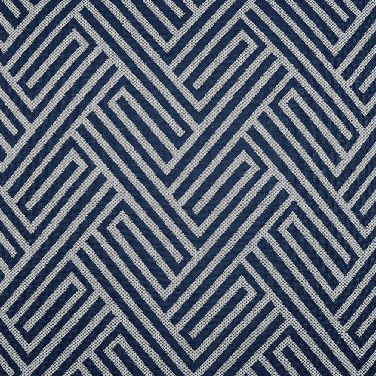 D.V. KAP HOME   22" x 22" Outdoor Mandros Pillow - Navy Chevron, Geometric, Traditional    - OD-475-N-2222
