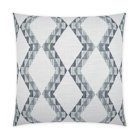 D.V. KAP HOME   22" x 22" Outdoor Toshi Pillow - Azure Geometric, Global     - OD-477-A-2222