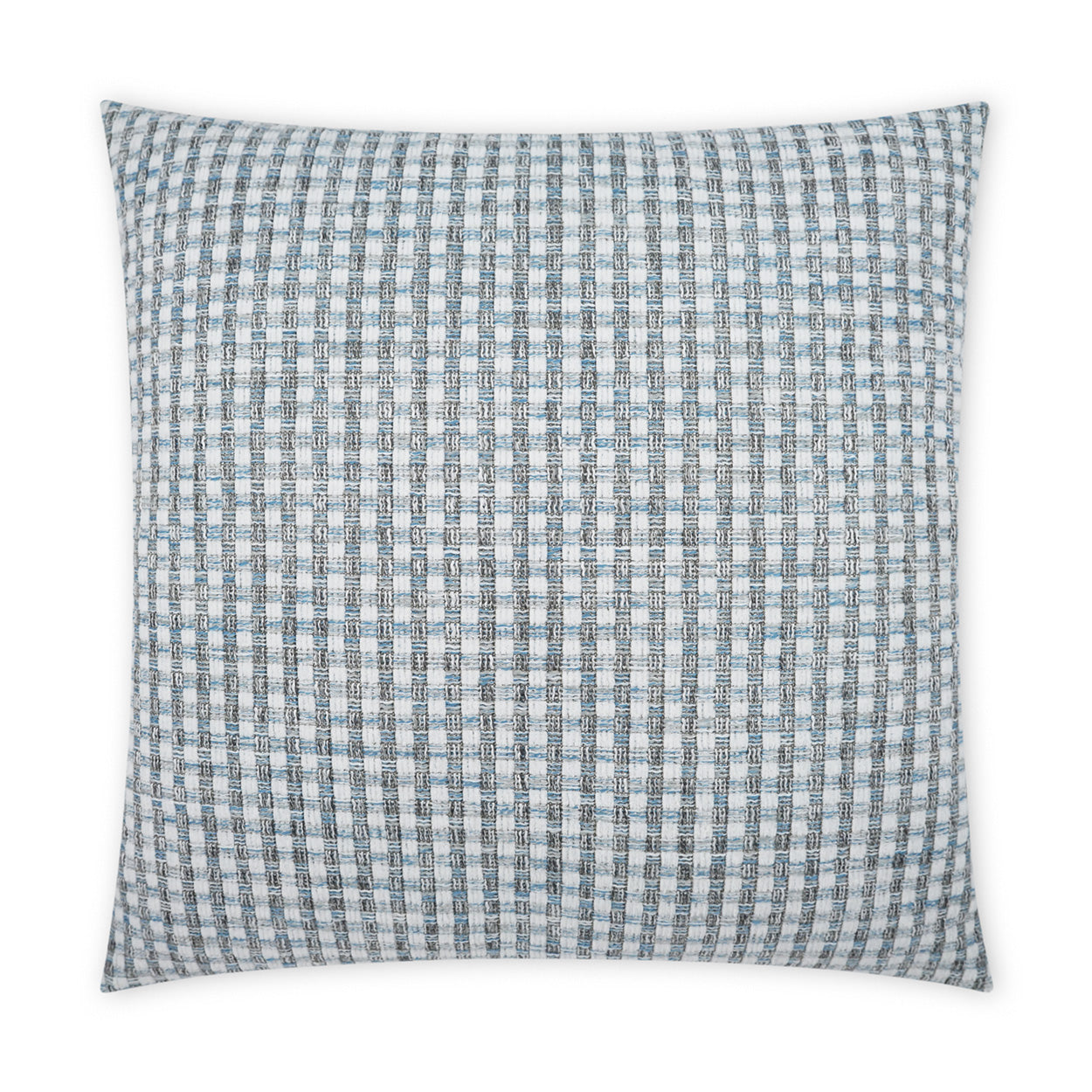D.V. KAP HOME   22" x 22" Outdoor Heart Stone Pillow - Blue Farmhouse, Beach    - OD-479-B-2222