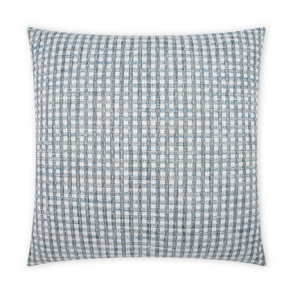 D.V. KAP HOME   22" x 22" Outdoor Heart Stone Pillow - Blue Farmhouse, Beach    - OD-479-B-2222