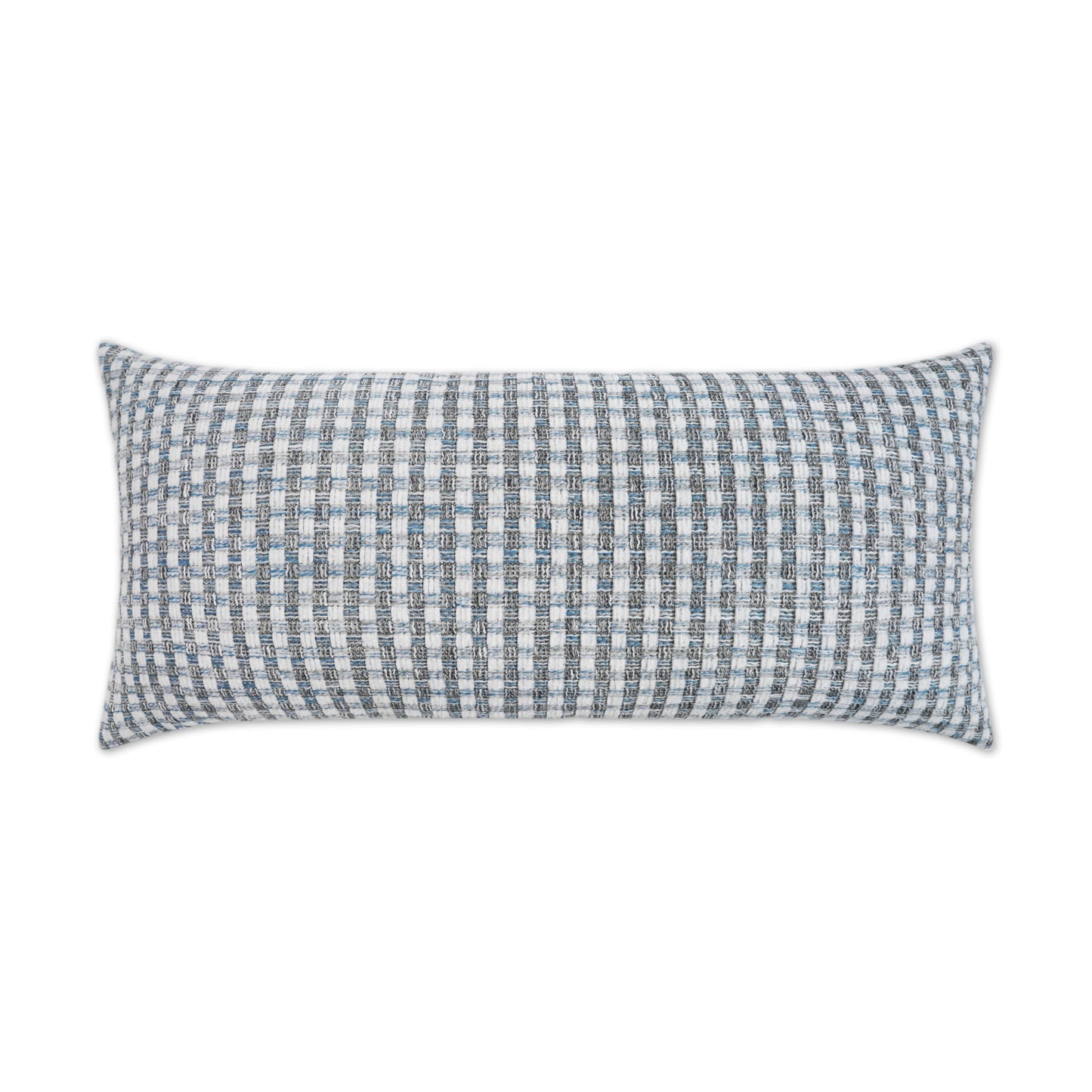 D.V. KAP HOME   12" x 24" Outdoor Heart Stone Lumbar Pillow - Blue Farmhouse, Beach    - OD-480-B-1224