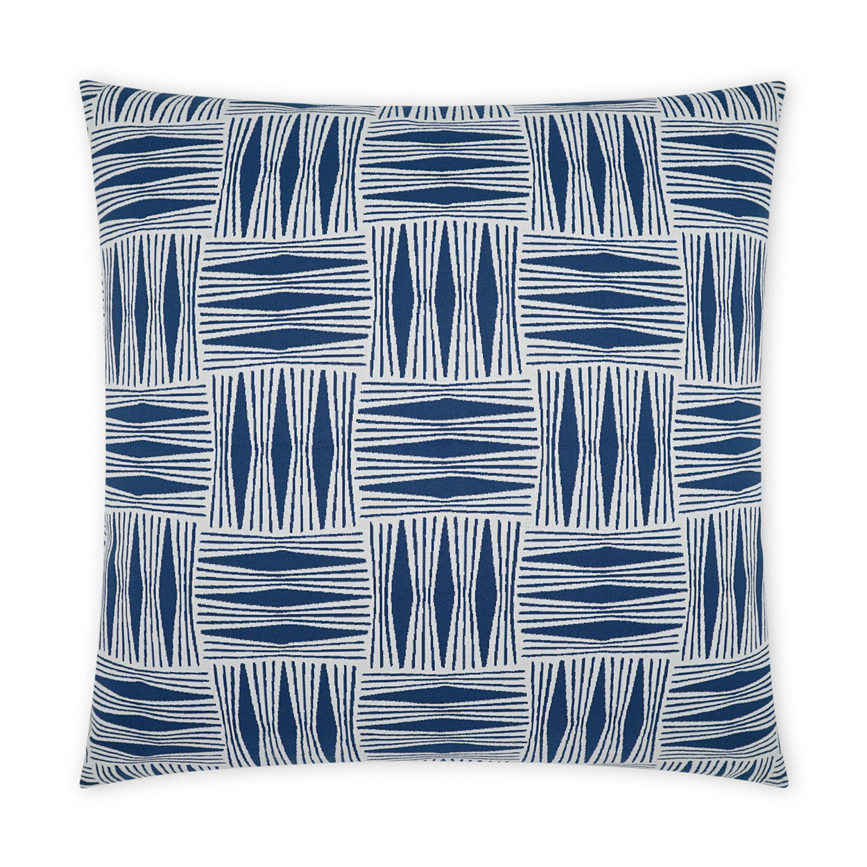 D.V. KAP HOME   22" x 22" Outdoor Kizomba Pillow - Blue Global, Geometric    - OD-481-B-2222