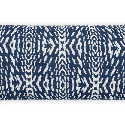 D.V. KAP HOME   12" x 24" Outdoor Riff Lumbar Pillow - Blue Global    - OD-484-B-1224