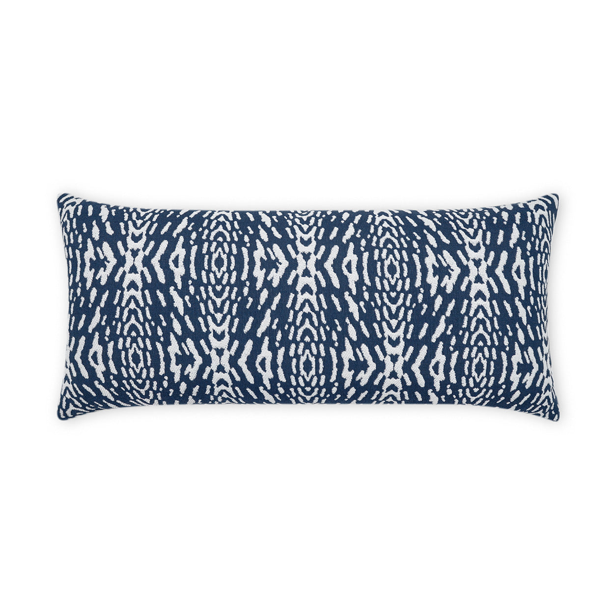 D.V. KAP HOME   12" x 24" Outdoor Riff Lumbar Pillow - Blue Global    - OD-484-B-1224