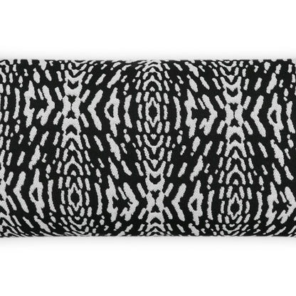 D.V. KAP HOME   12" x 24" Outdoor Riff Lumbar Pillow - Ebony Global    - OD-484-E-1224