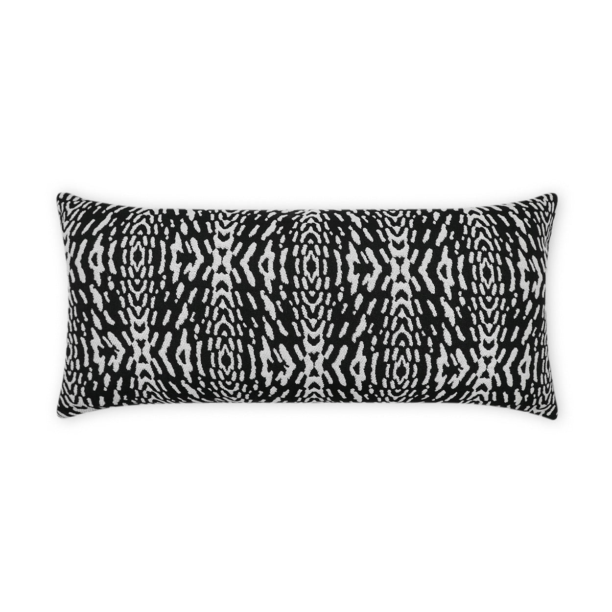 D.V. KAP HOME   12" x 24" Outdoor Riff Lumbar Pillow - Ebony Global    - OD-484-E-1224