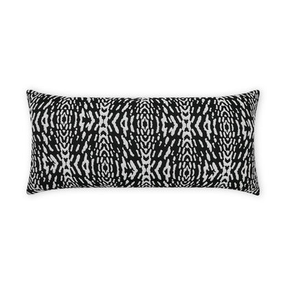 D.V. KAP HOME   12" x 24" Outdoor Riff Lumbar Pillow - Ebony Global    - OD-484-E-1224