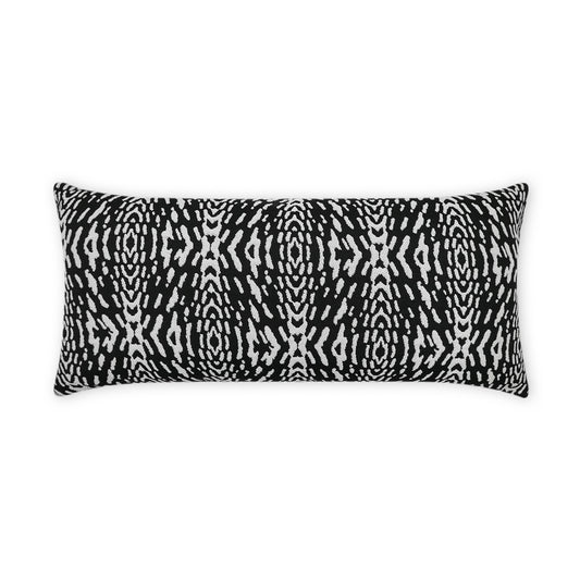 D.V. KAP HOME   12" x 24" Outdoor Riff Lumbar Pillow - Ebony Global    - OD-484-E-1224