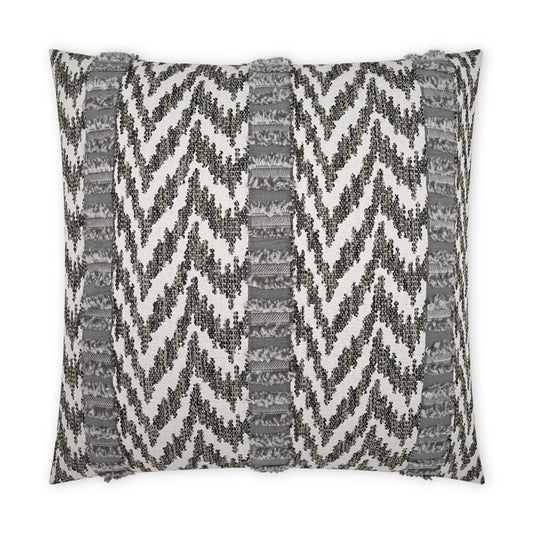 D.V. KAP HOME   22" x 22" Outdoor Indiana Pillow - Grey Global, Chevron    - OD-489-G-2222