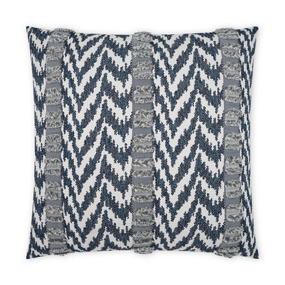 D.V. KAP HOME   22" x 22" Outdoor Indiana Pillow - Indigo Global, Chevron    - OD-489-I-2222