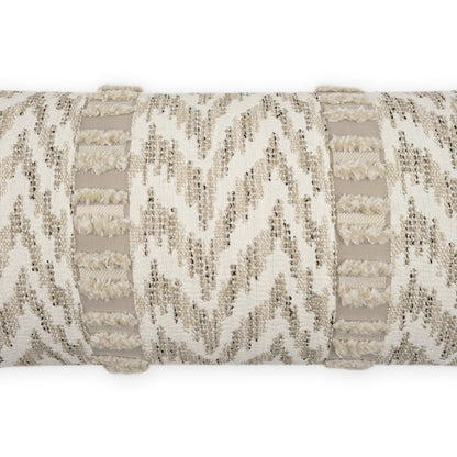 D.V. KAP HOME   12" x 24" Outdoor Indiana Lumbar Pillow - Linen Global, Chevron    - OD-490-L-1224