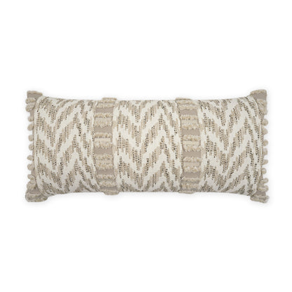 D.V. KAP HOME   12" x 24" Outdoor Indiana Lumbar Pillow - Linen Global, Chevron    - OD-490-L-1224