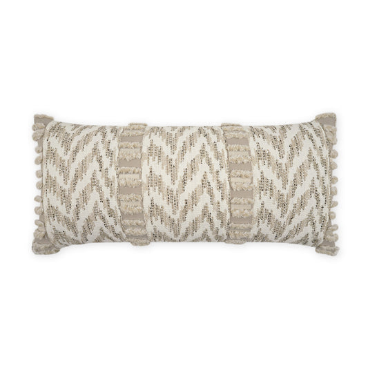 D.V. KAP HOME   12" x 24" Outdoor Indiana Lumbar Pillow - Linen Global, Chevron    - OD-490-L-1224