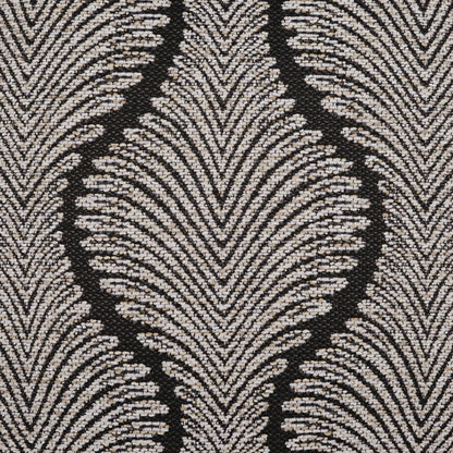 Outdoor pillow, 22" x 22", textured jacquard-style fabric with a black floral pattern.