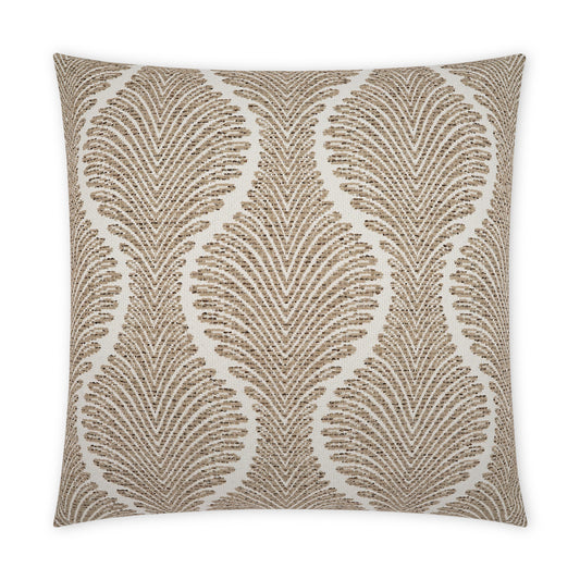 D.V. KAP HOME   22" x 22" Outdoor Palmyra Pillow - Taupe Global, Traditional, Floral    - OD-491-T-2222