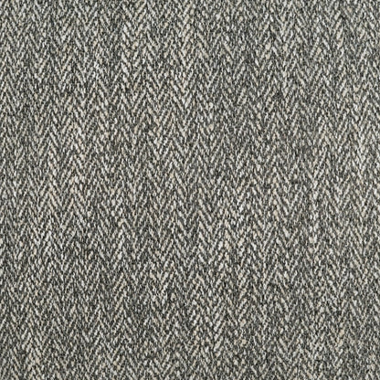 Gray textured chevron fabric on an outdoor Stratford pillow, 22" x 22".