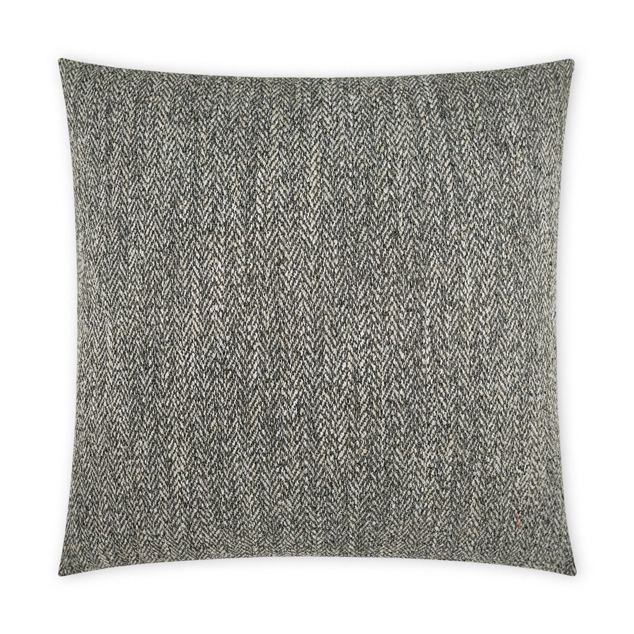 Outdoor 22" x 22" Grey textured chevron pillow, solid.
