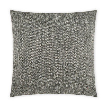 Outdoor 22" x 22" Grey textured chevron pillow, solid.