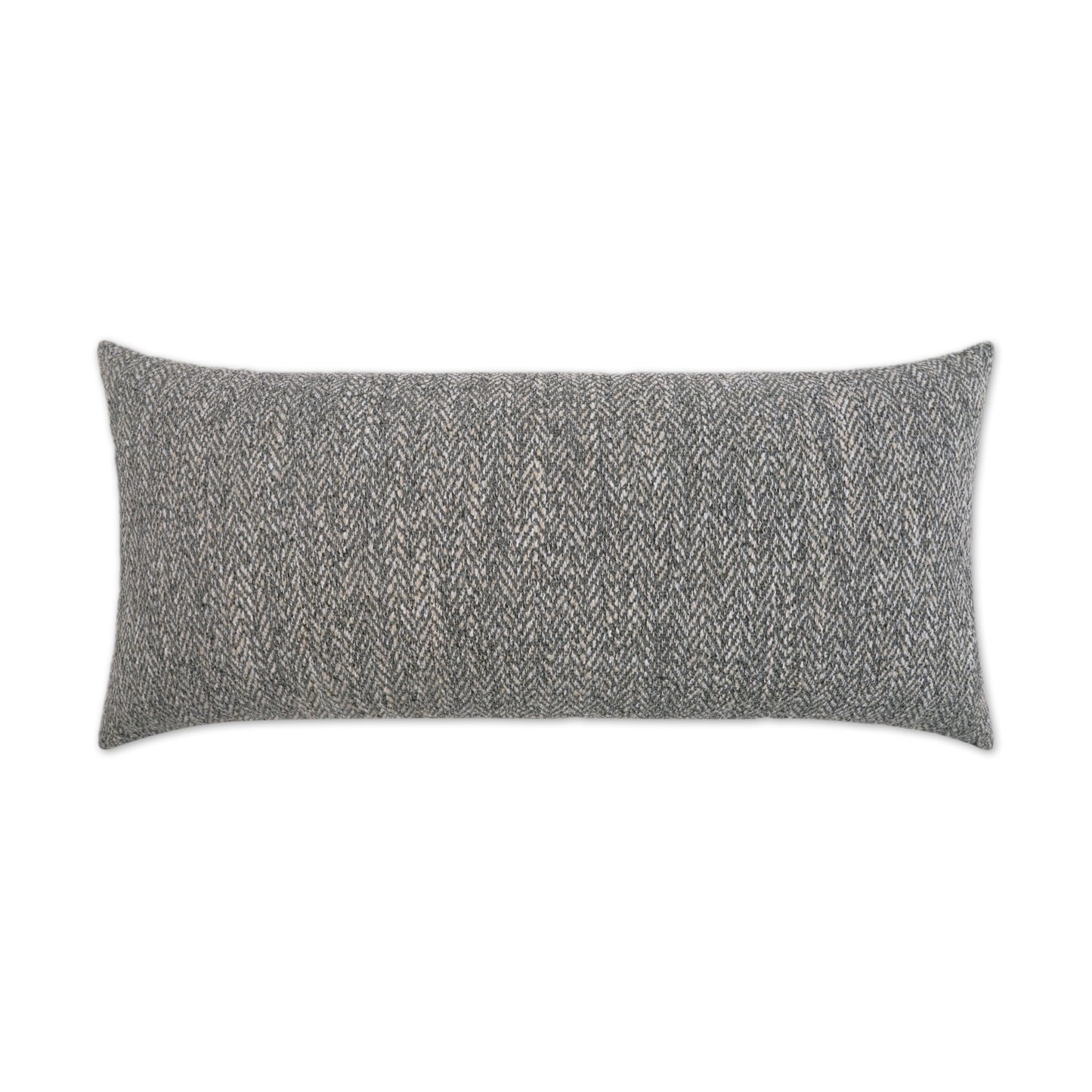 D.V. KAP HOME   12" x 24" Outdoor Stratford Lumbar Pillow - Grey Textured, Solid, Chevron    - OD-496-G-1224