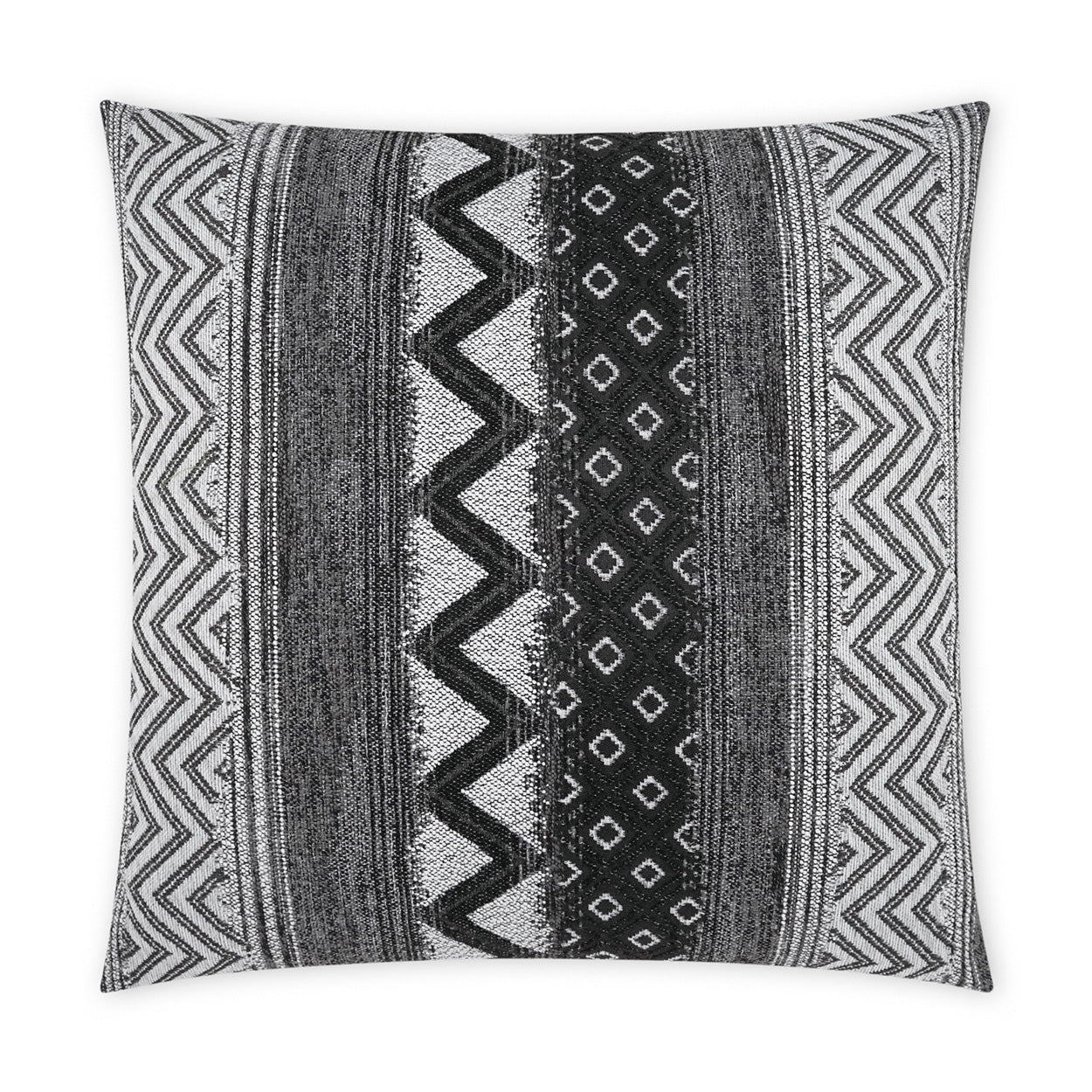D.V. KAP HOME   22" x 22" Outdoor Embolden Pillow - Charcoal Global    - OD-497-C-2222