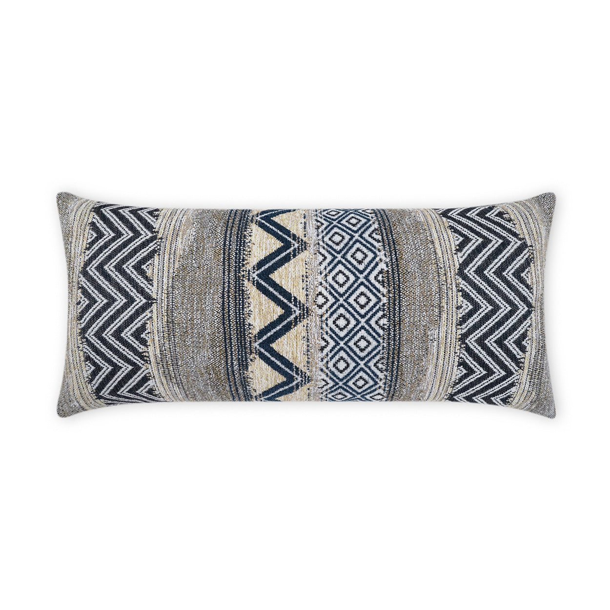 D.V. KAP HOME   12" x 24" Outdoor Embolden Lumbar Pillow - Blue Global    - OD-498-B-1224